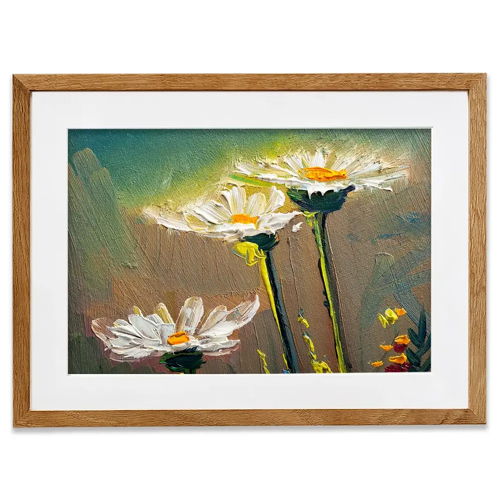 Daisy Oil Painting Framed Art Print Daisy Oil Painting Framed Art Print wall art product S-BELOV / Shutterstock