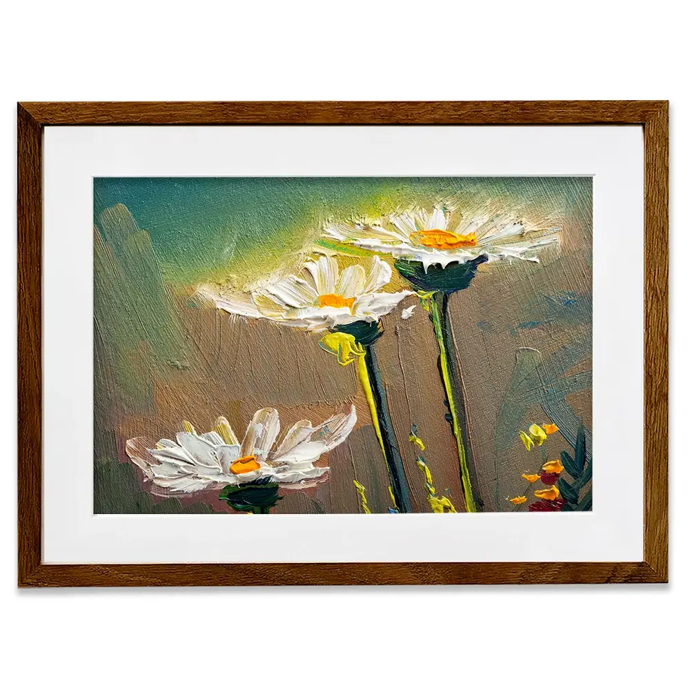 Daisy Oil Painting Framed Art Print Daisy Oil Painting Framed Art Print wall art product S-BELOV / Shutterstock