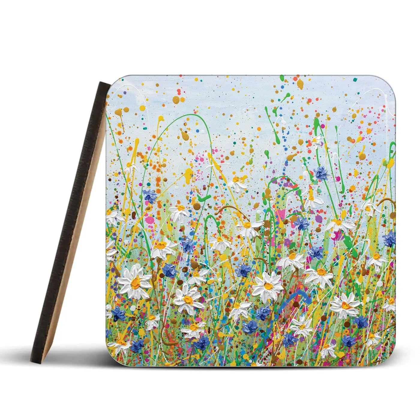 Daisy Splash Coaster Set Daisy Splash Coaster Set | Daisy Splash Art Coasters wall art product Olga Tkachyk