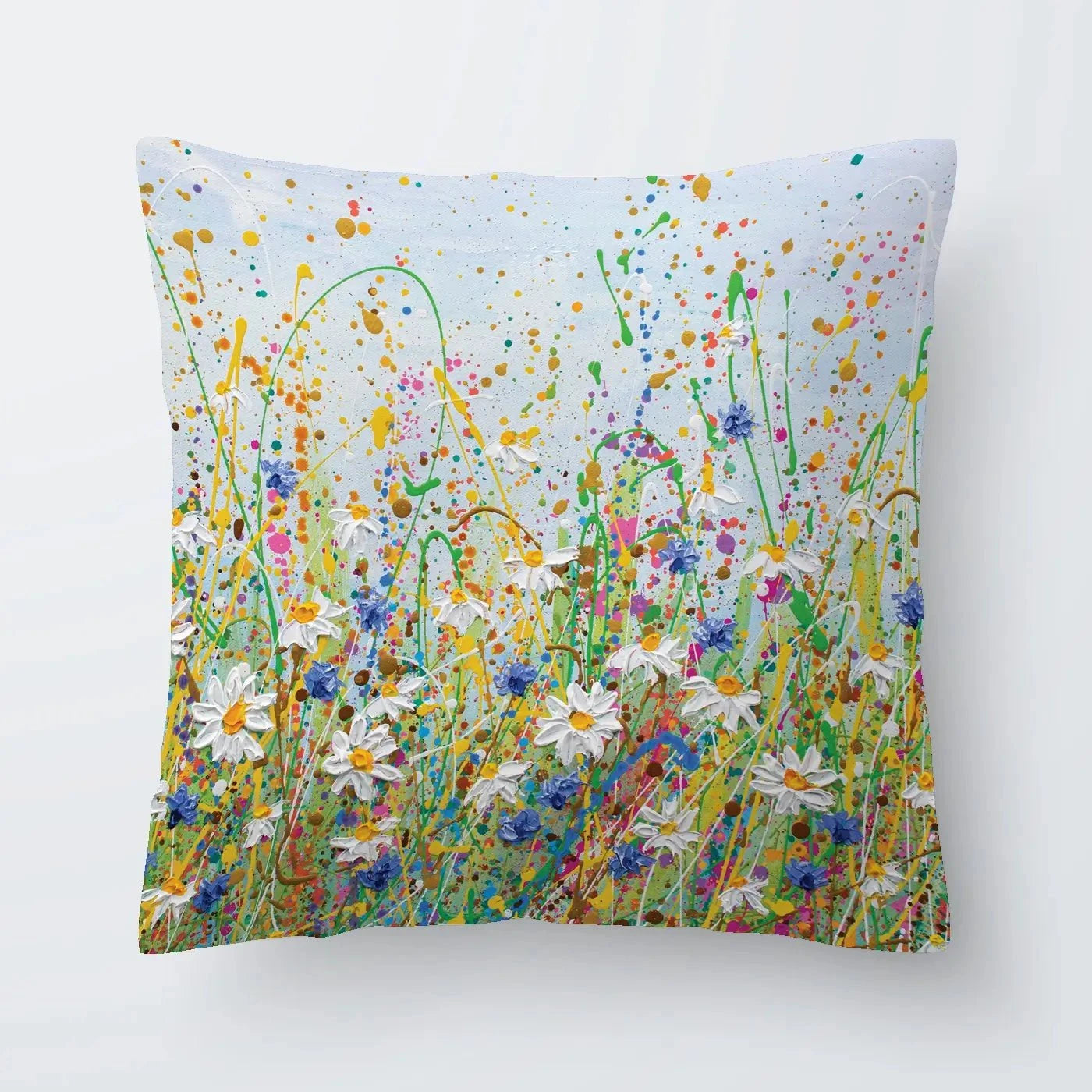 Daisy Splash Cushion Daisy Splash Cushion wall art product Olga Tkachyk