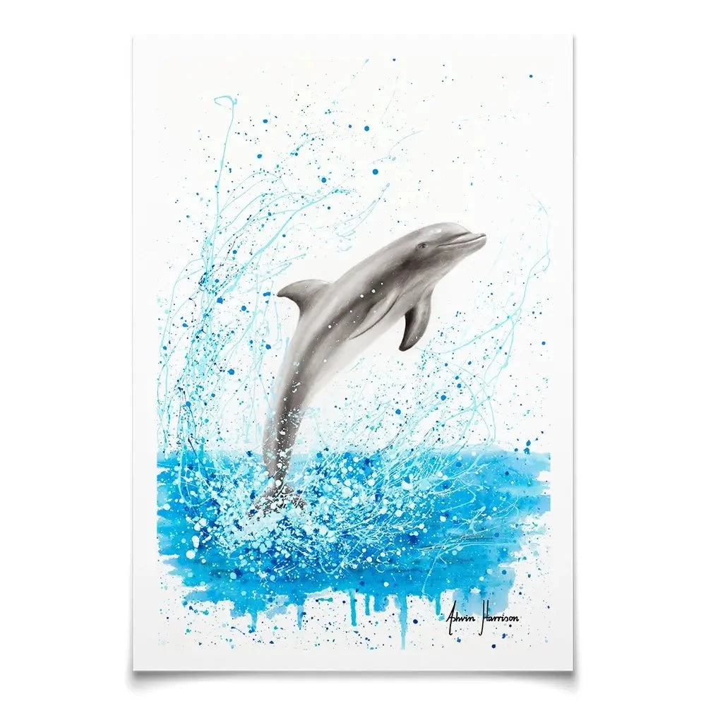 Dancing Dolphin Art Print Dancing Dolphin Art Print wall art product Ashvin Harrison