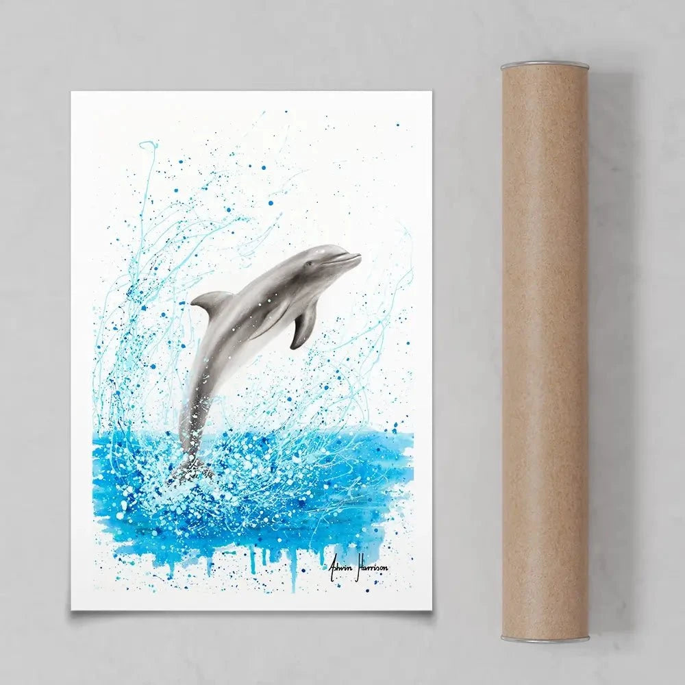 Dancing Dolphin Art Print Dancing Dolphin Art Print wall art product Ashvin Harrison