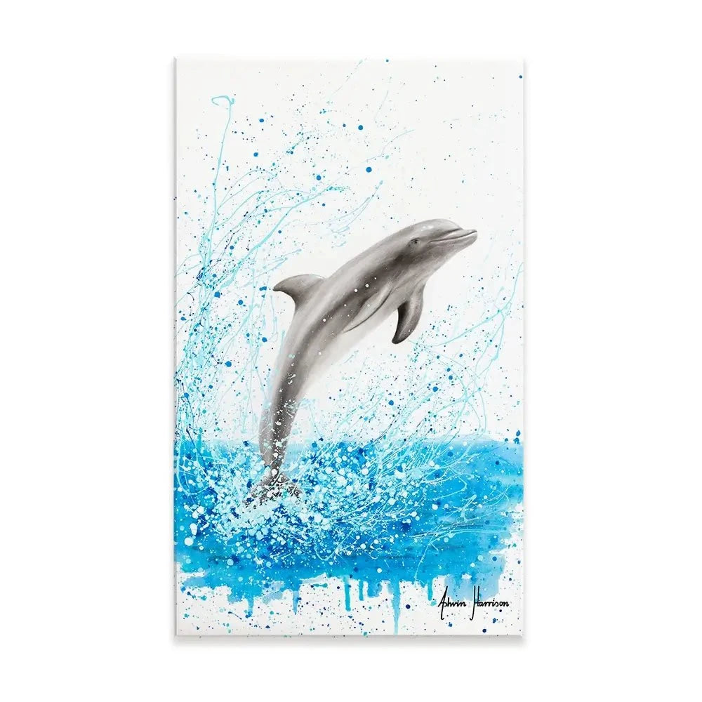 Dancing Dolphin Canvas Print Dancing Dolphin Canvas Print wall art product Ashvin Harrison