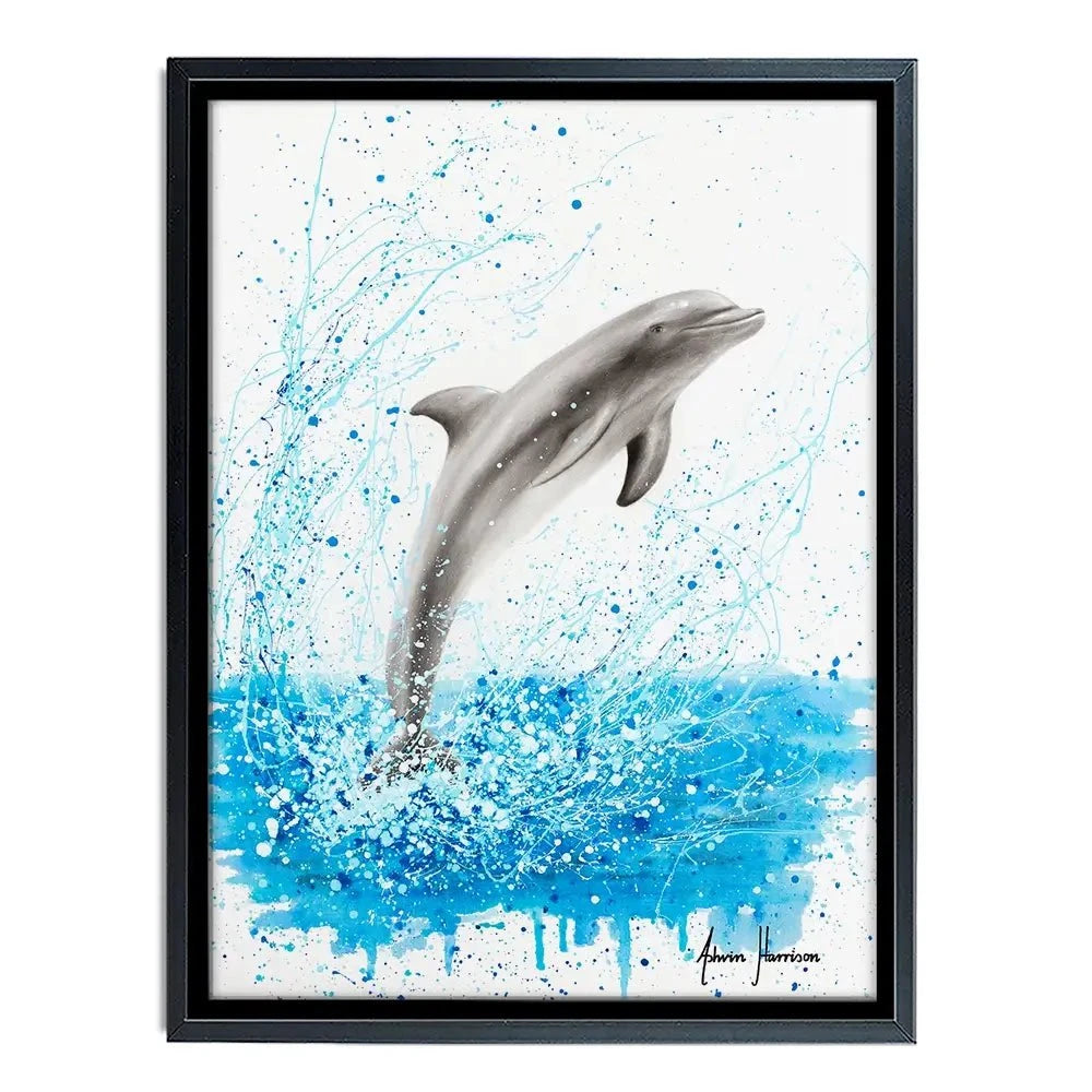 Dancing Dolphin Canvas Print Dancing Dolphin Canvas Print wall art product Ashvin Harrison