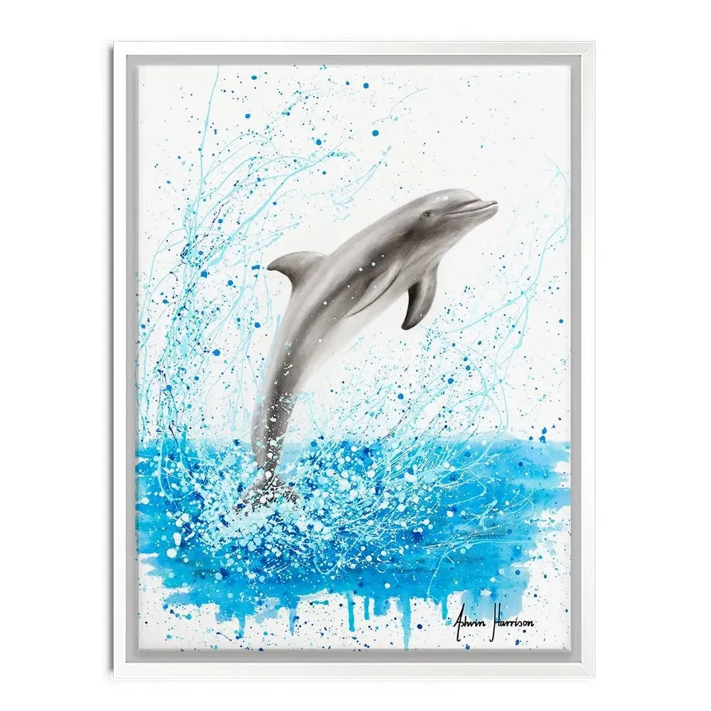 Dancing Dolphin Canvas Print Dancing Dolphin Canvas Print wall art product Ashvin Harrison