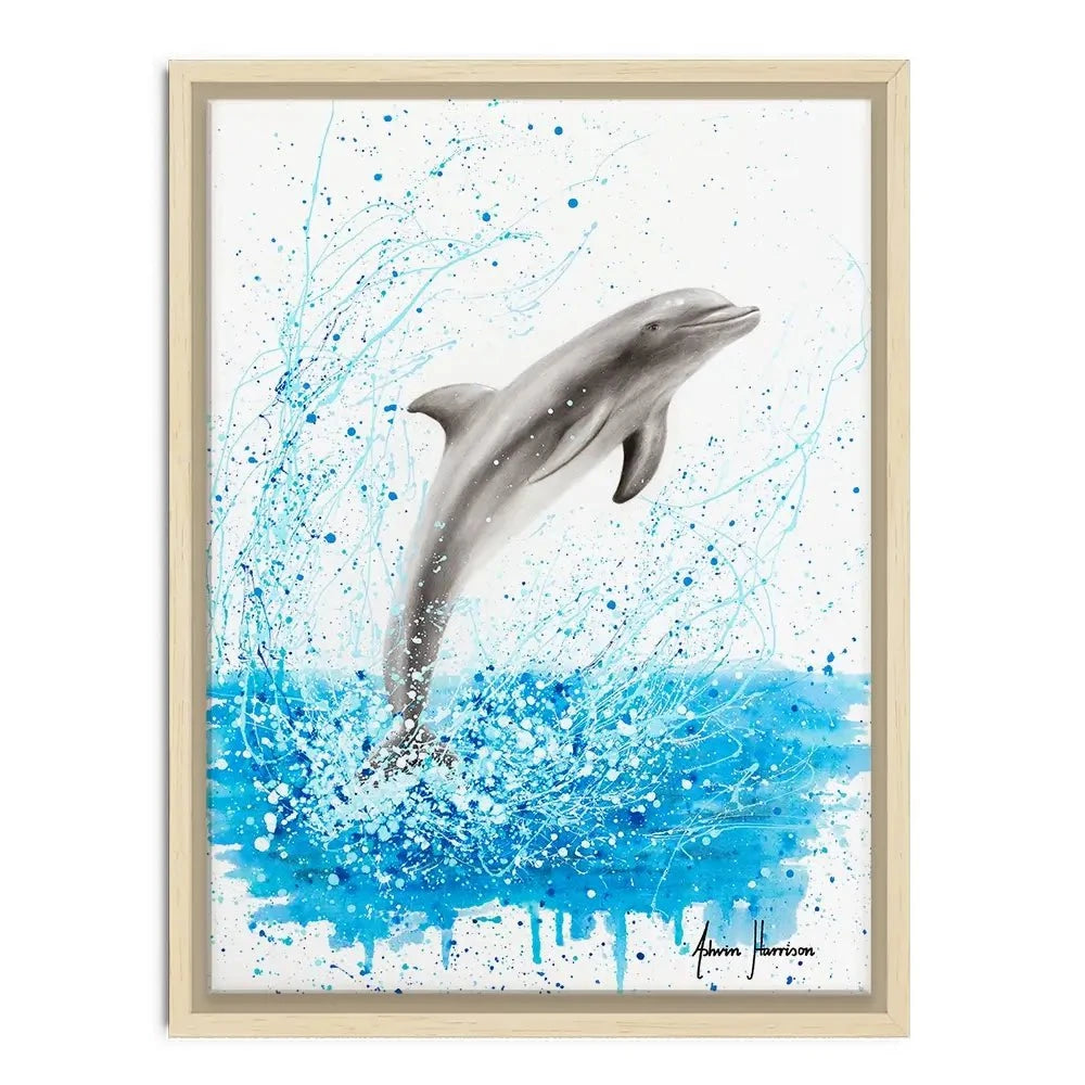 Dancing Dolphin Canvas Print Dancing Dolphin Canvas Print wall art product Ashvin Harrison