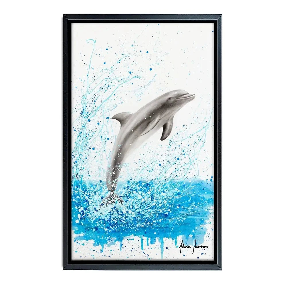 Dancing Dolphin Canvas Print Dancing Dolphin Canvas Print wall art product Ashvin Harrison