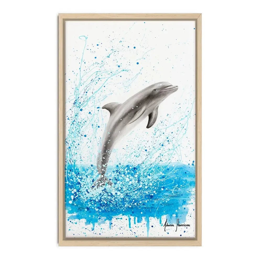Dancing Dolphin Canvas Print Dancing Dolphin Canvas Print wall art product Ashvin Harrison