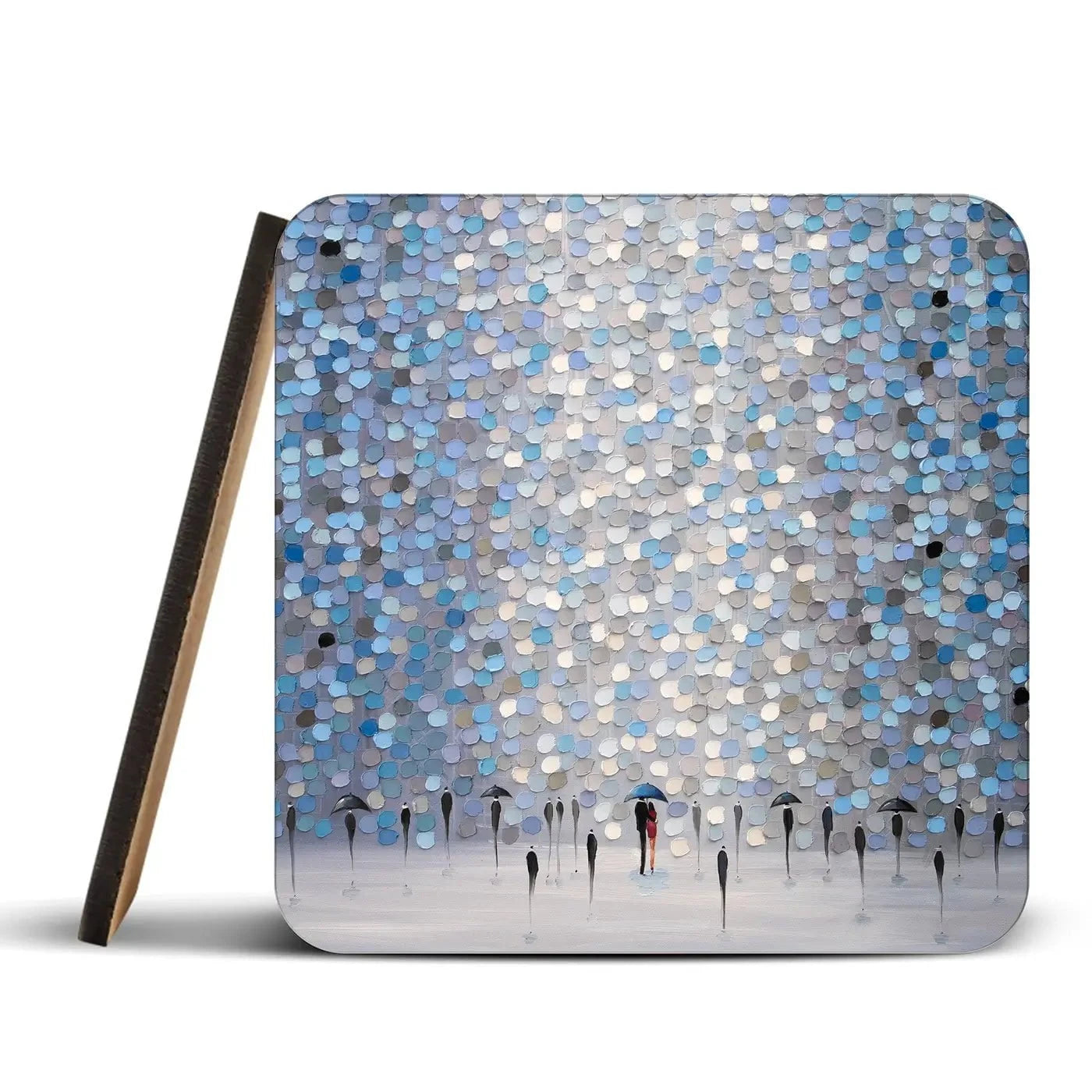 Dancing Rain Coaster Set Rainbow Soul Tree Coaster Set | Rainbow Soul Tree Art Coasters wall art product Ekaterina Ermilkina