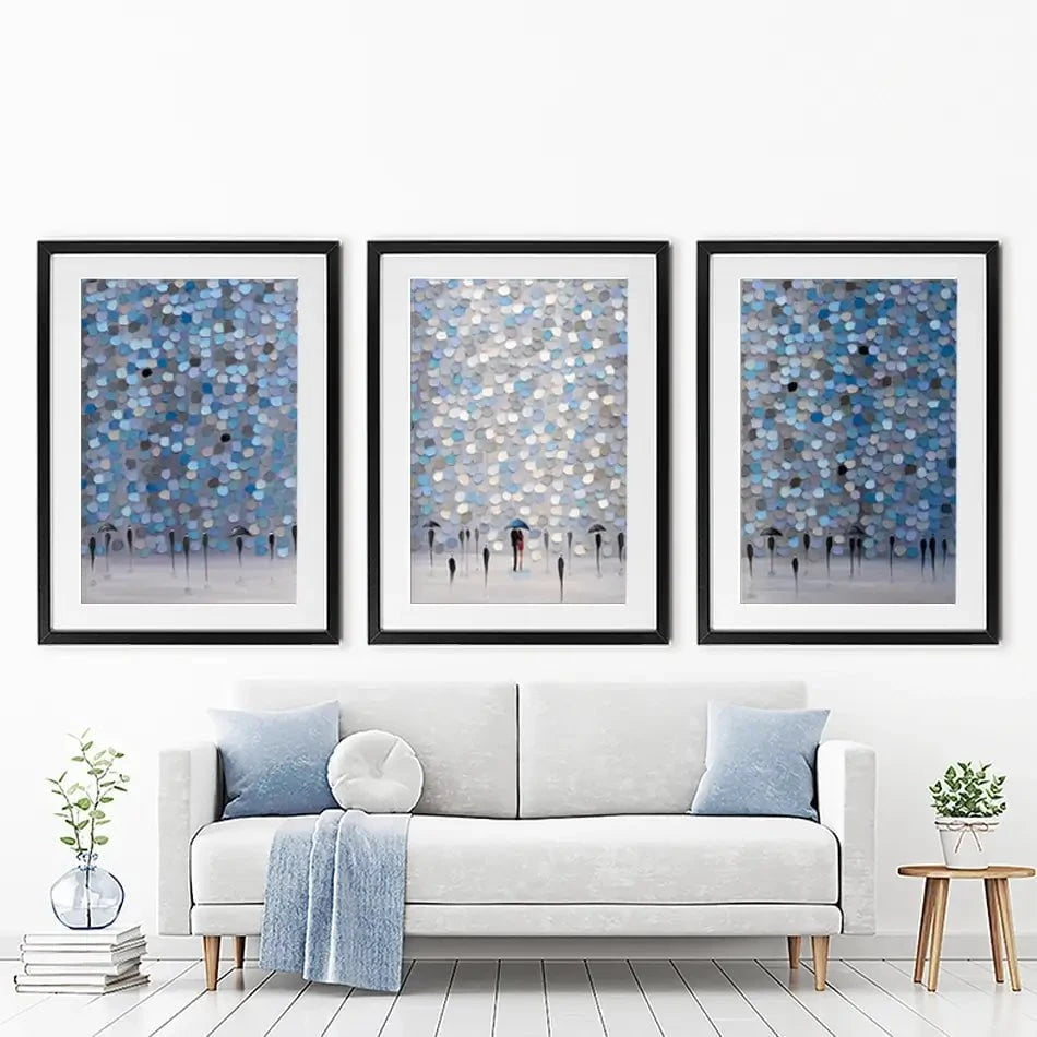 Dancing Rain Framed Art Print Trio Dancing Rain Framed Art Print Trio wall art product Ekaterina Ermilkina