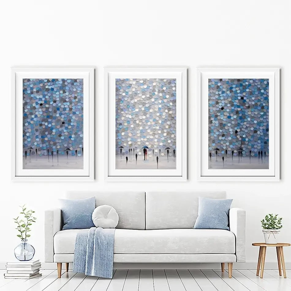 Dancing Rain Framed Art Print Trio Dancing Rain Framed Art Print Trio wall art product Ekaterina Ermilkina