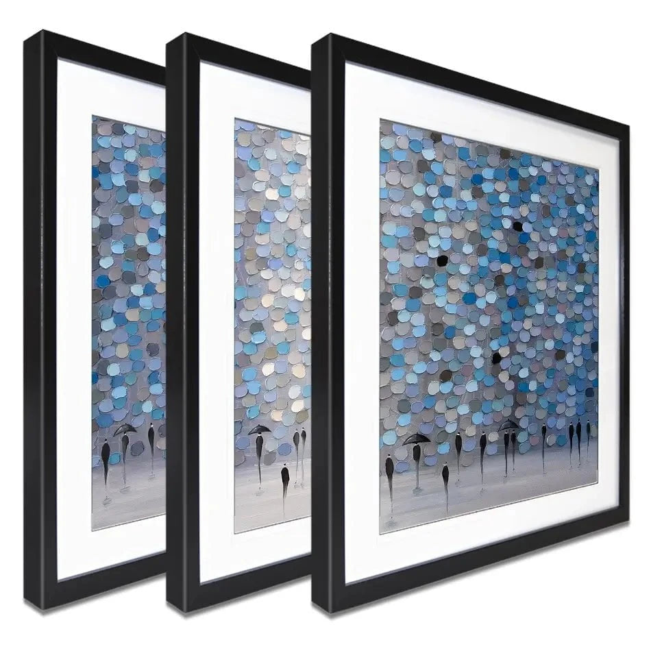 Dancing Rain Framed Art Print Trio Dancing Rain Framed Art Print Trio wall art product Ekaterina Ermilkina