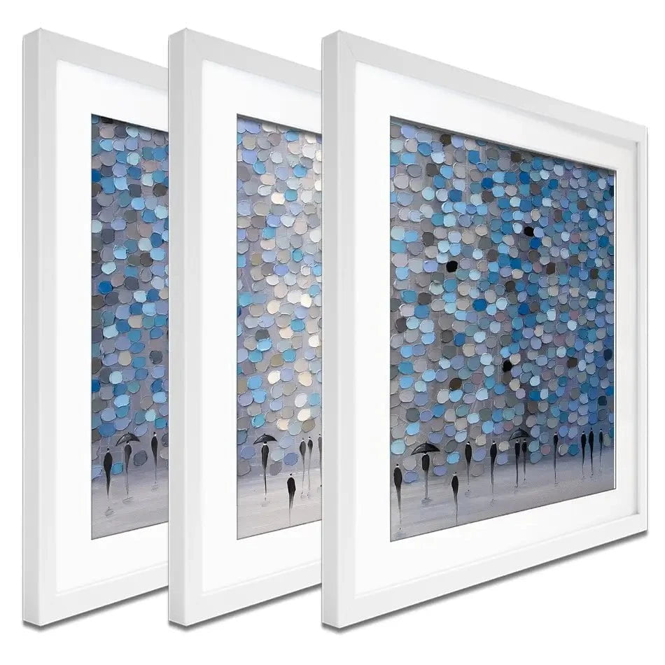 Dancing Rain Framed Art Print Trio Dancing Rain Framed Art Print Trio wall art product Ekaterina Ermilkina