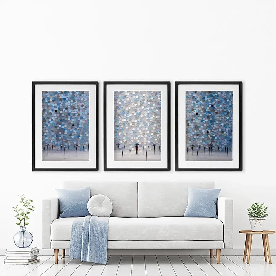 Dancing Rain Framed Art Print Trio Dancing Rain Framed Art Print Trio wall art product Ekaterina Ermilkina