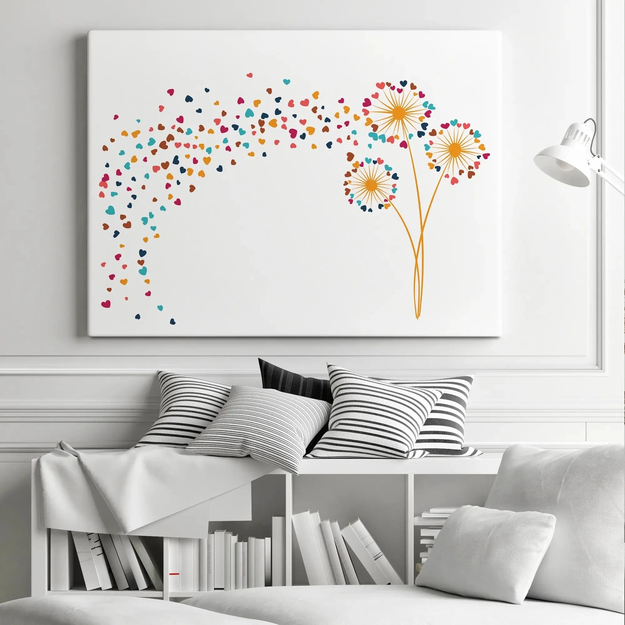 Dandelion Hearts Canvas Print Dandelion Hearts Canvas Print wall art product Sunward Art / Shutterstock