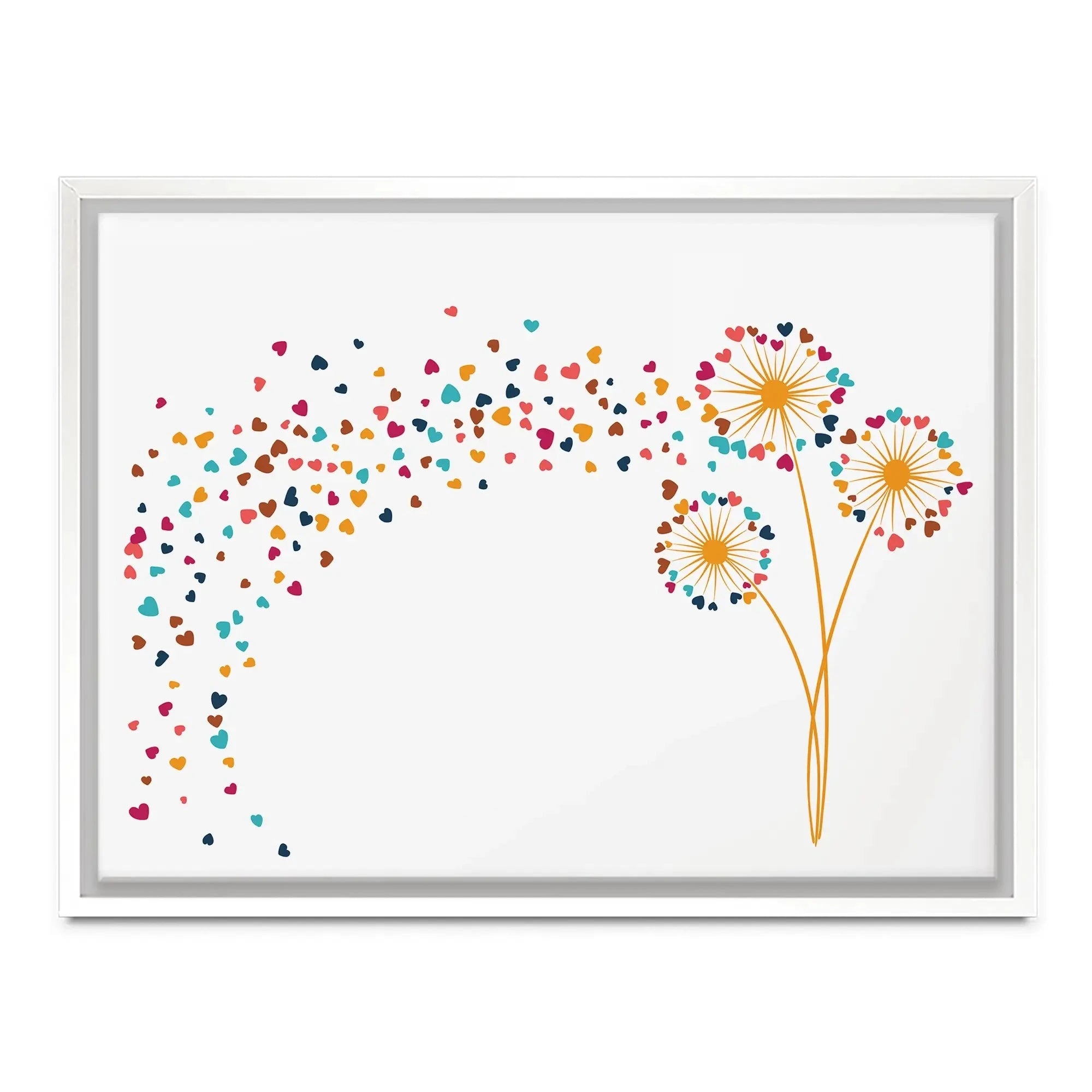 Dandelion Hearts Canvas Print Dandelion Hearts Canvas Print wall art product Sunward Art / Shutterstock