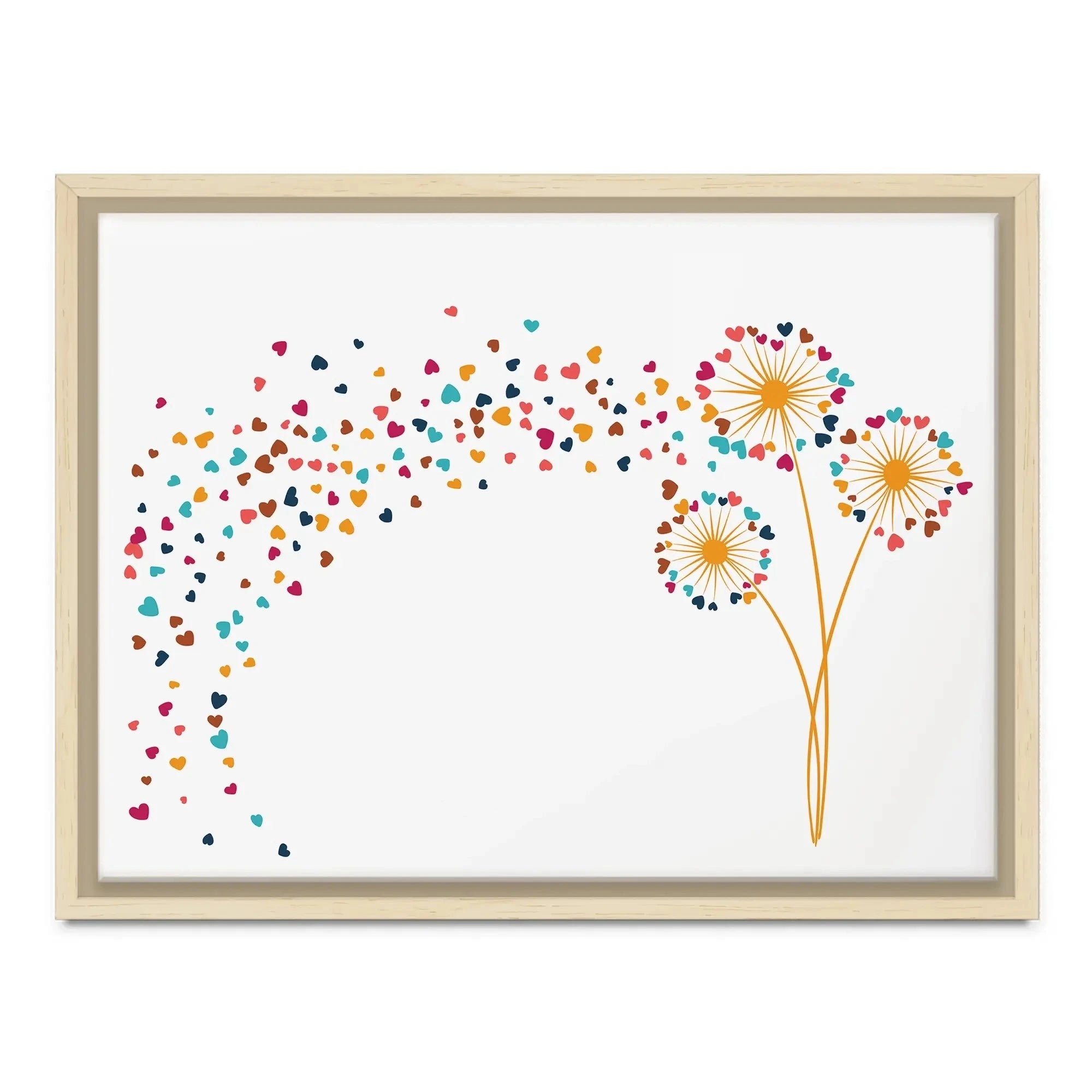 Dandelion Hearts Canvas Print Dandelion Hearts Canvas Print wall art product Sunward Art / Shutterstock
