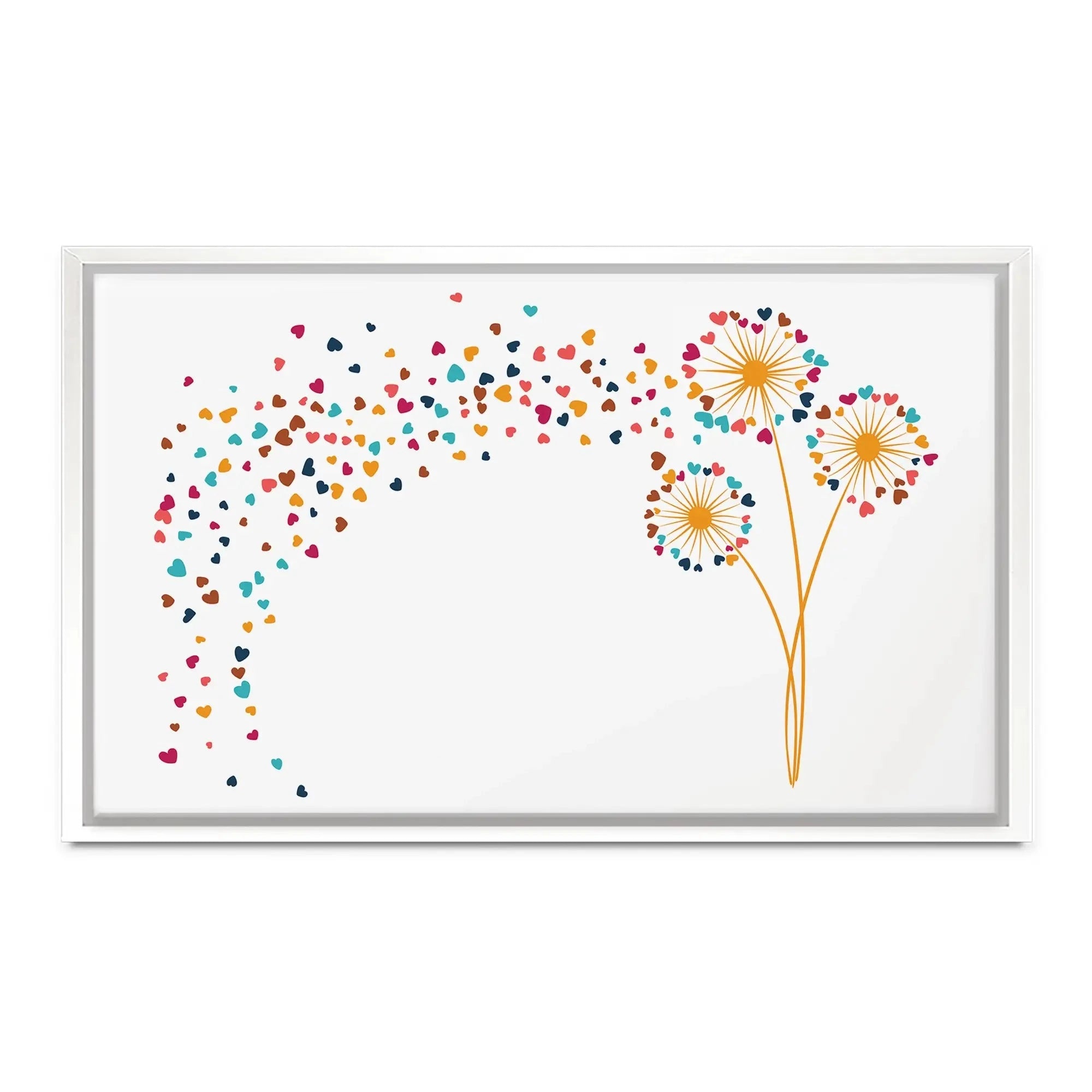 Dandelion Hearts Canvas Print Dandelion Hearts Canvas Print wall art product Sunward Art / Shutterstock
