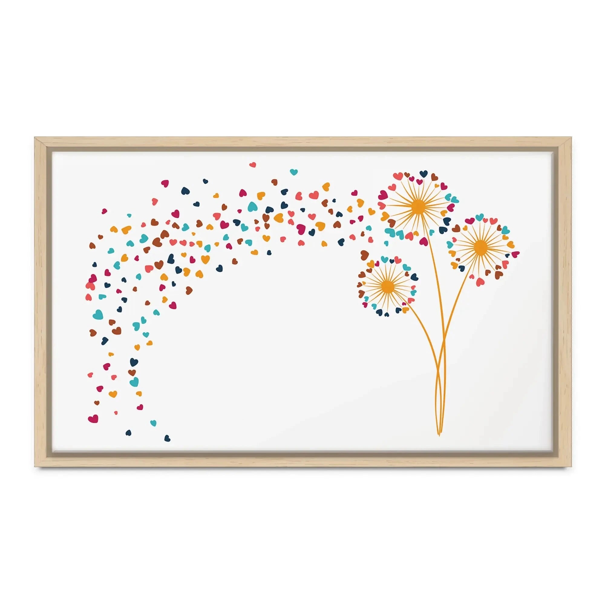 Dandelion Hearts Canvas Print Dandelion Hearts Canvas Print wall art product Sunward Art / Shutterstock