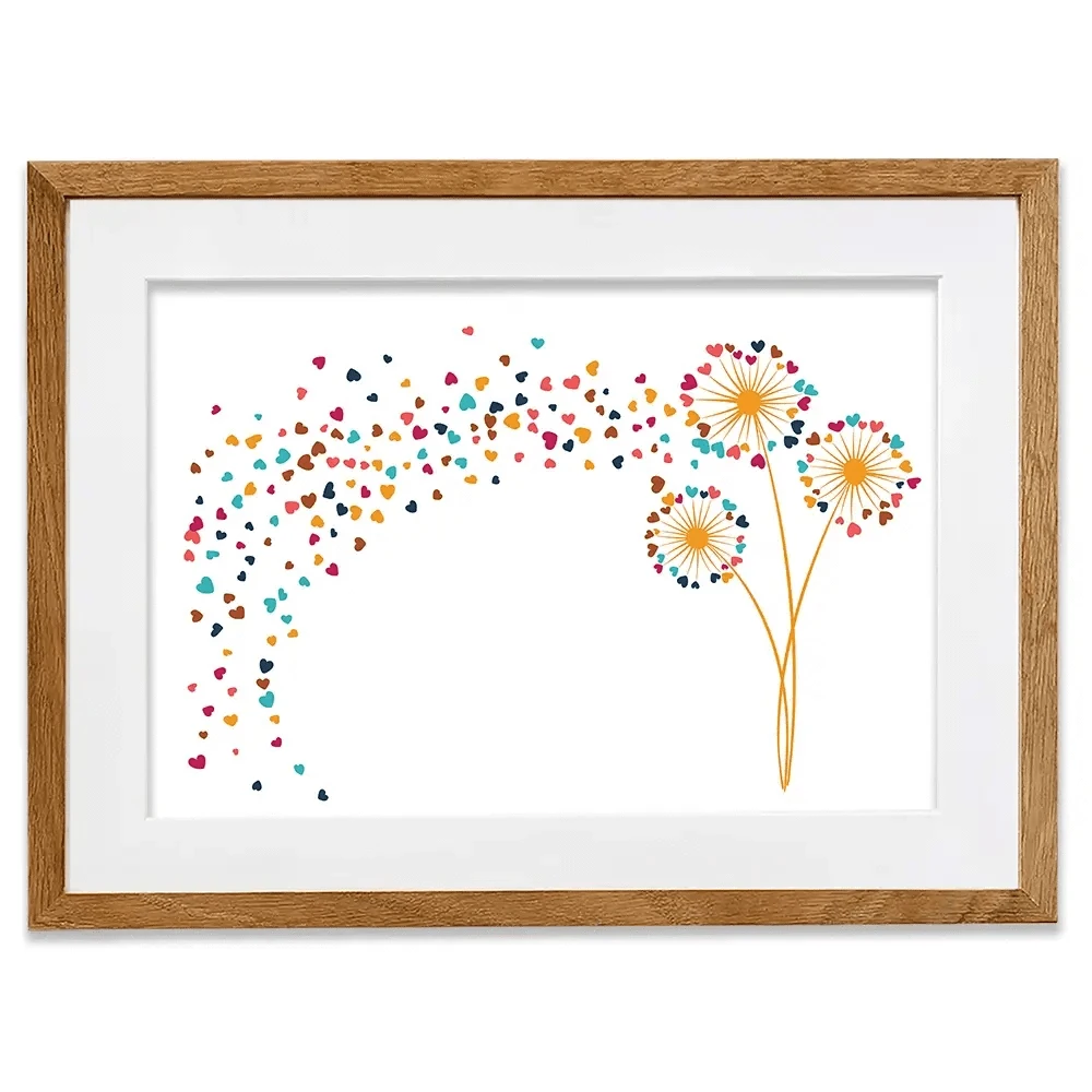 Dandelion Hearts Framed Art Print Dandelion Hearts Framed Art Print wall art product Sunward Art / Shutterstock