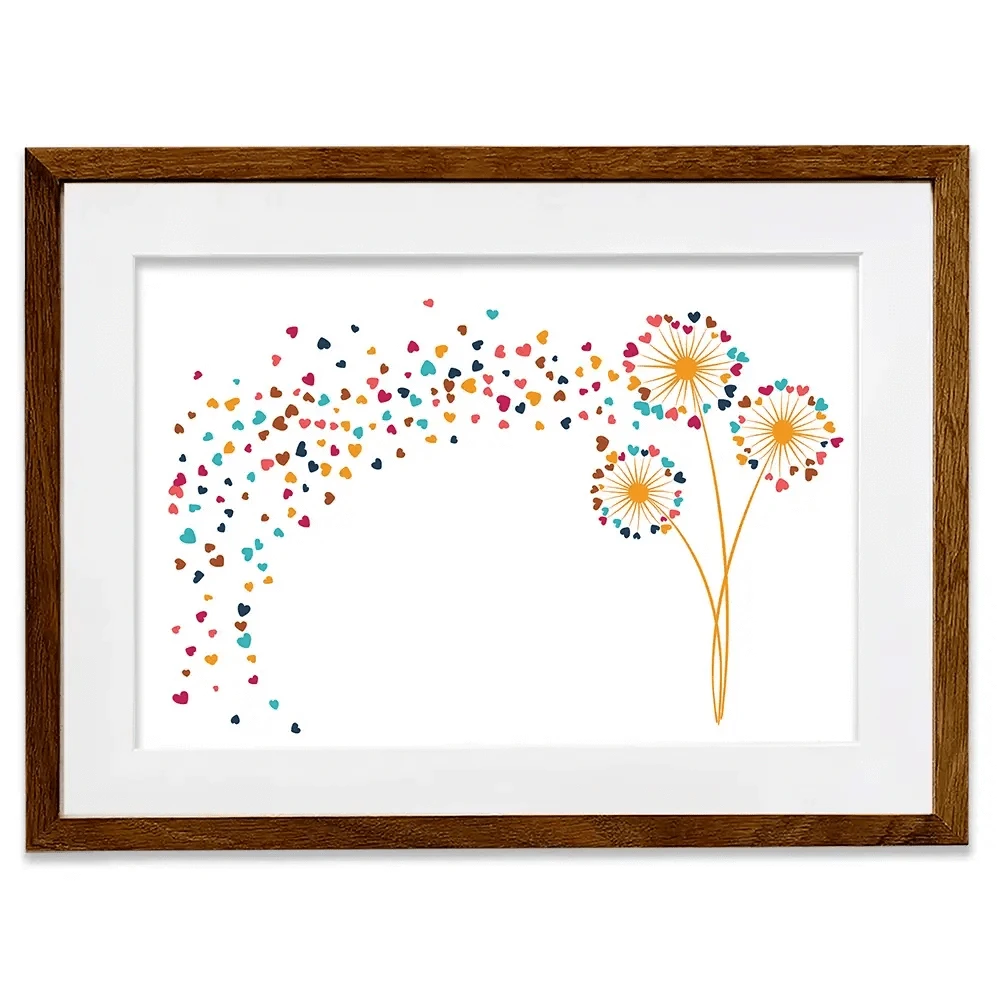 Dandelion Hearts Framed Art Print Dandelion Hearts Framed Art Print wall art product Sunward Art / Shutterstock