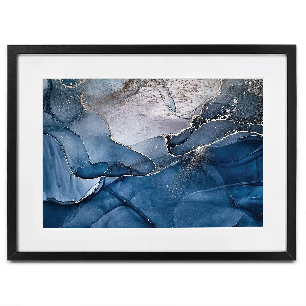 Dark Blue Marble Framed Art Print Dark Blue Marble Framed Art Print wall art product djero.adlibeshe yahoo.com / Shutterstock