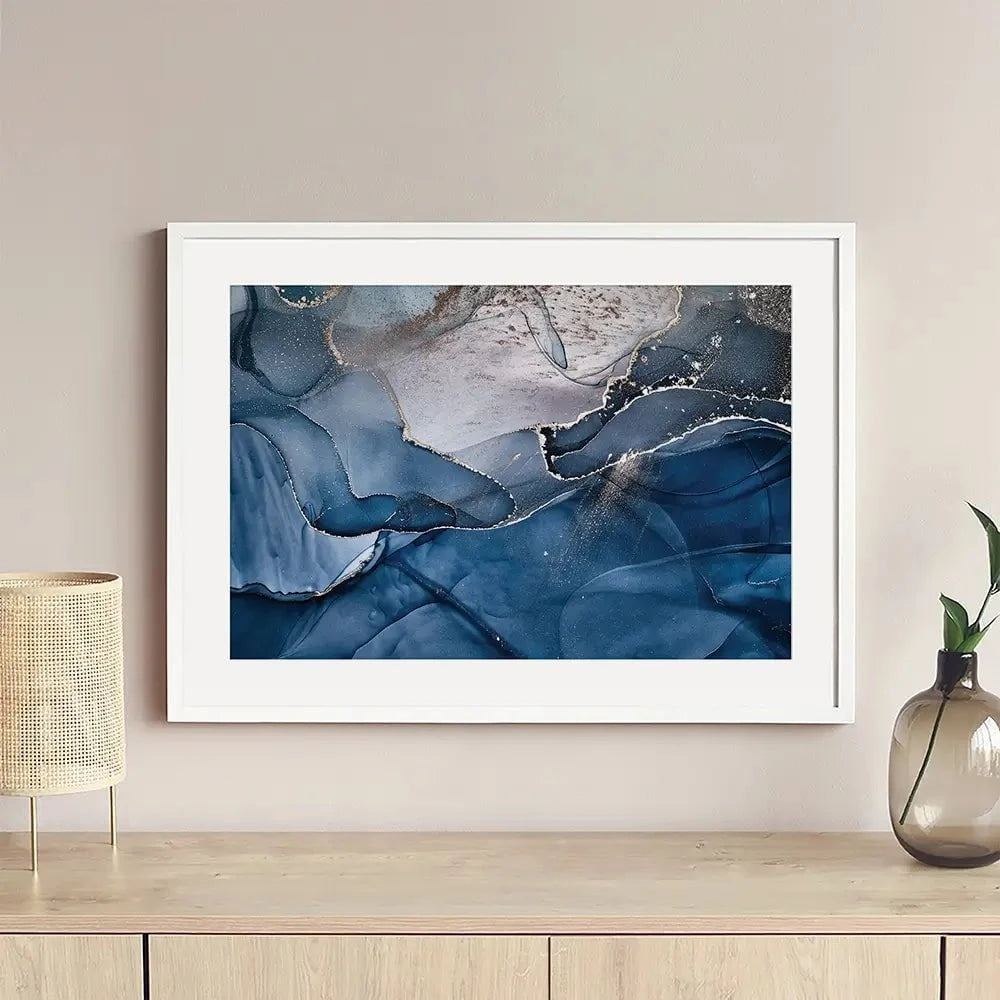 Dark Blue Marble Framed Art Print Dark Blue Marble Framed Art Print wall art product djero.adlibeshe yahoo.com / Shutterstock