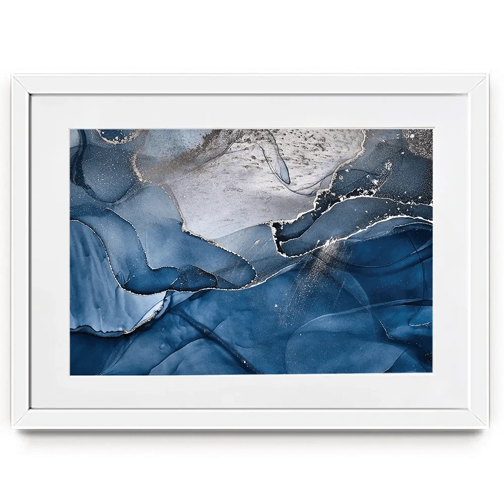 Dark Blue Marble Framed Art Print Dark Blue Marble Framed Art Print wall art product djero.adlibeshe yahoo.com / Shutterstock