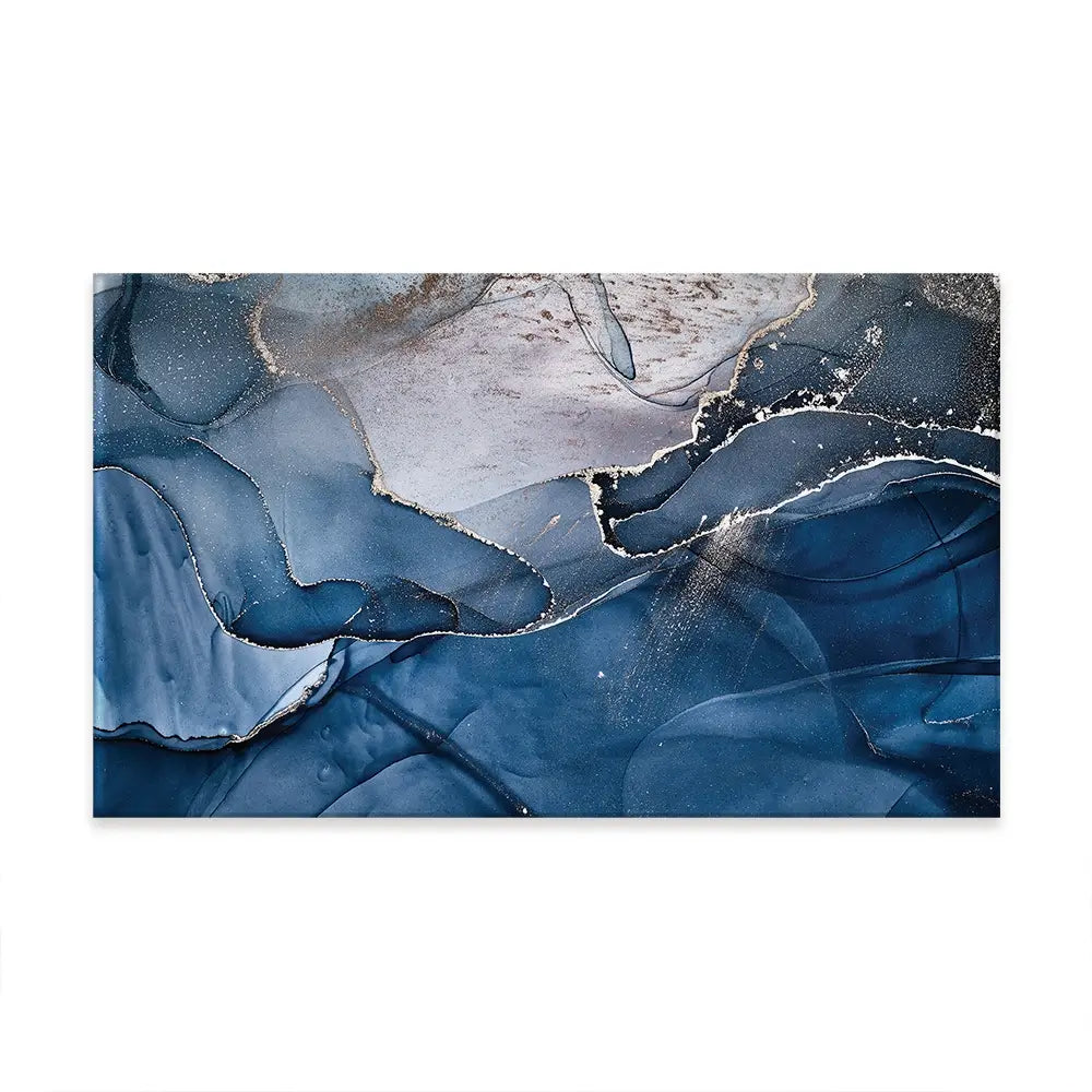 Dark Blue Marble Oversized Canvas Print Dark Blue Marble Oversized Canvas Print wall art product Art Print Shop