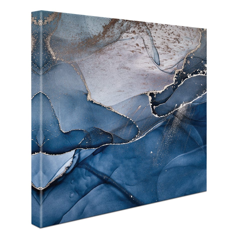 Dark Blue Marble Square Canvas Print wall art product djero.adlibeshe yahoo.com / Shutterstock