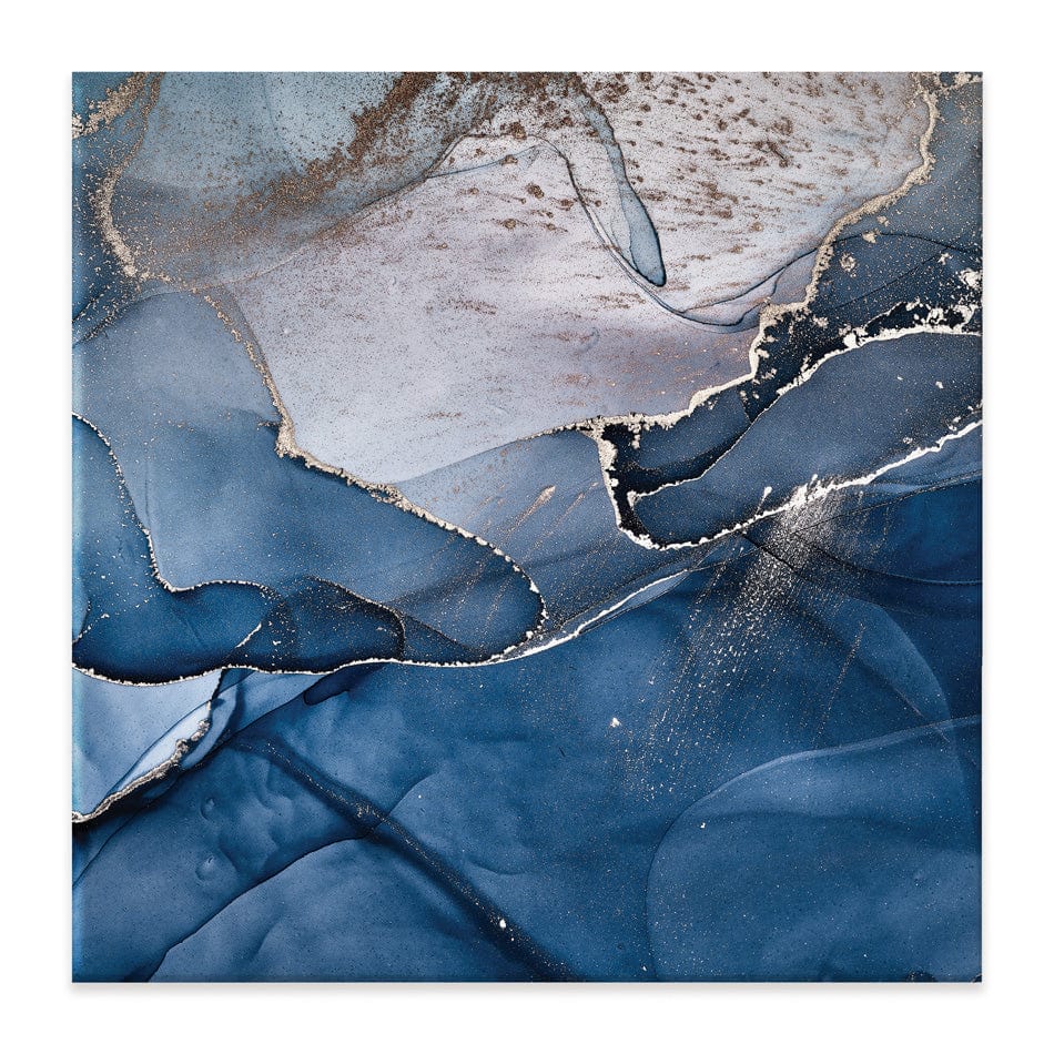 Dark Blue Marble Square Canvas Print wall art product djero.adlibeshe yahoo.com / Shutterstock