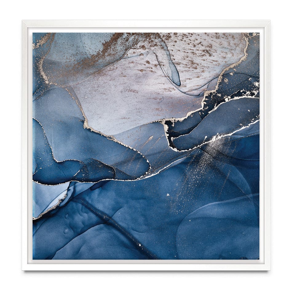 Dark Blue Marble Square Canvas Print wall art product djero.adlibeshe yahoo.com / Shutterstock