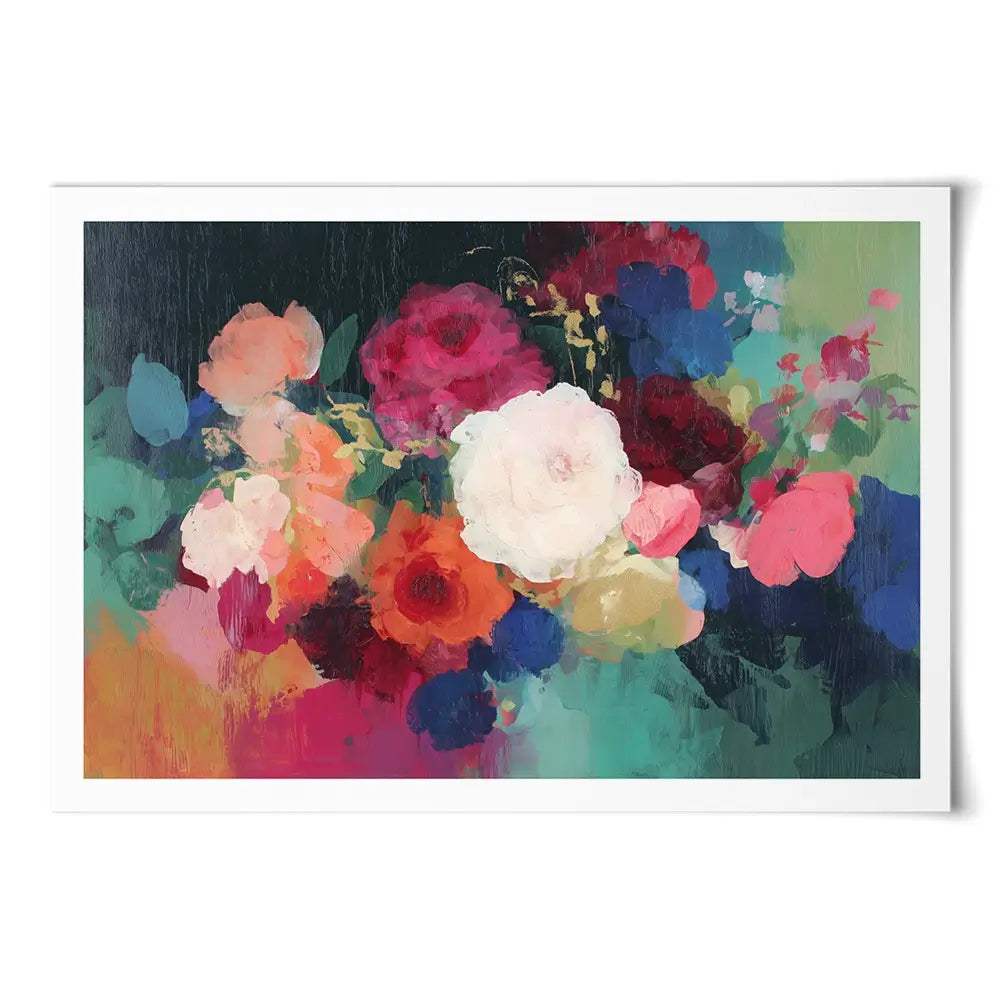 Dark Floral Still Life Art Print Dark Floral Still Life Art Print wall art product Chromatic Storm Studio