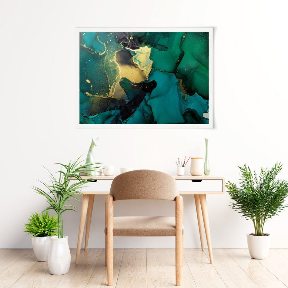 Dark Green Marble Art Print wall art product coldsun777 / Shutterstock