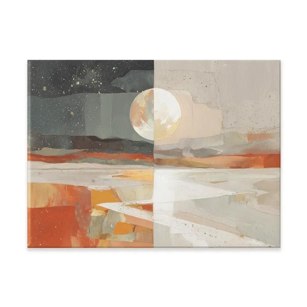 Day And Night Desert Vista Canvas Print Day And Night Desert Vista Canvas Print wall art product Chromatic Storm Studio