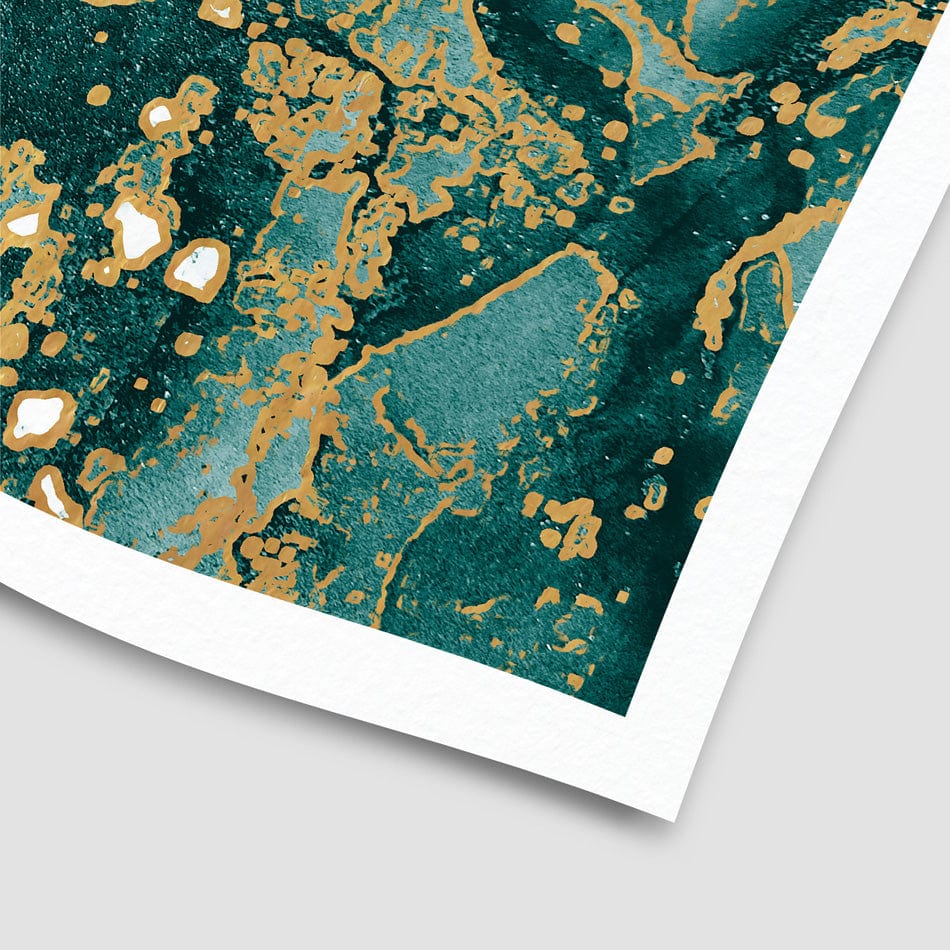 Deep Green Marble Art Print Deep Green Marble Art Print wall art product Seamless Watercolor / Shutterstock