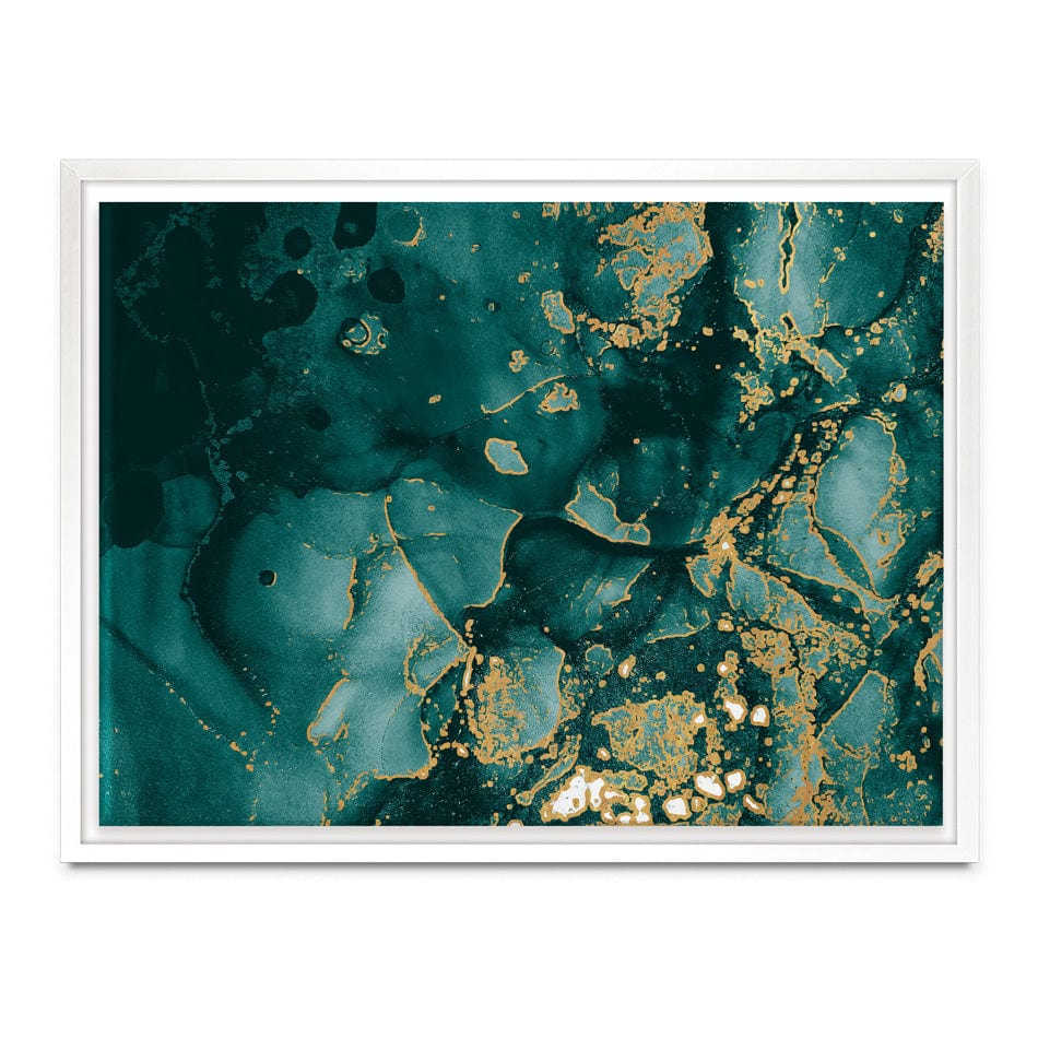 Deep Green Marble Canvas Print wall art product Seamless Watercolor / Shutterstock