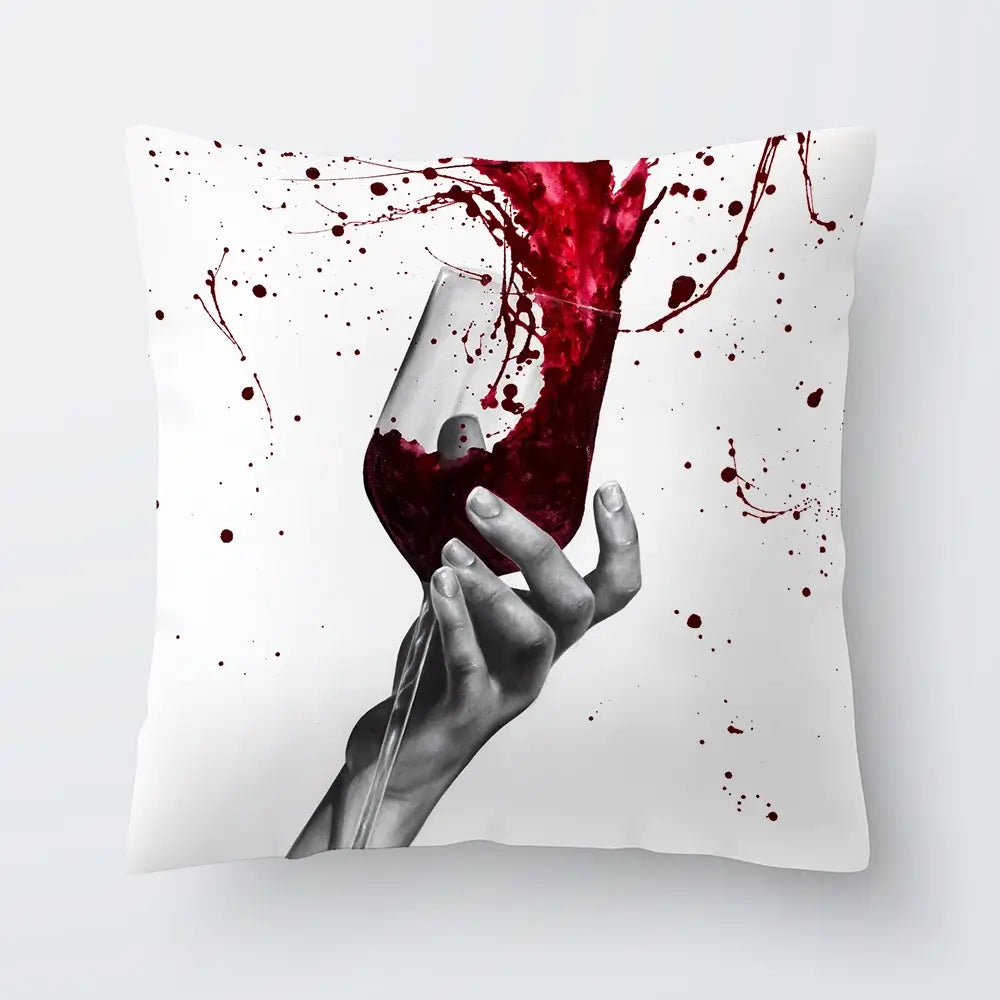 Deep Red Swirl Cushion Deep Red Swirl Cushion wall art product Ashvin Harrison