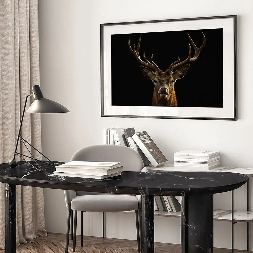 Deer Framed Art Print Deer Framed Art Print wall art product Brais Seara / Shutterstock