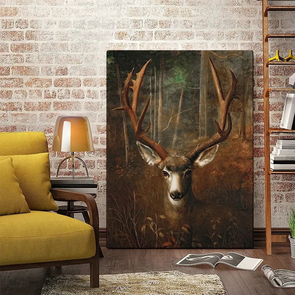 Deer In The Dark Canvas Print Deer In The Dark Canvas Print wall art product Arlington Prints - Independent