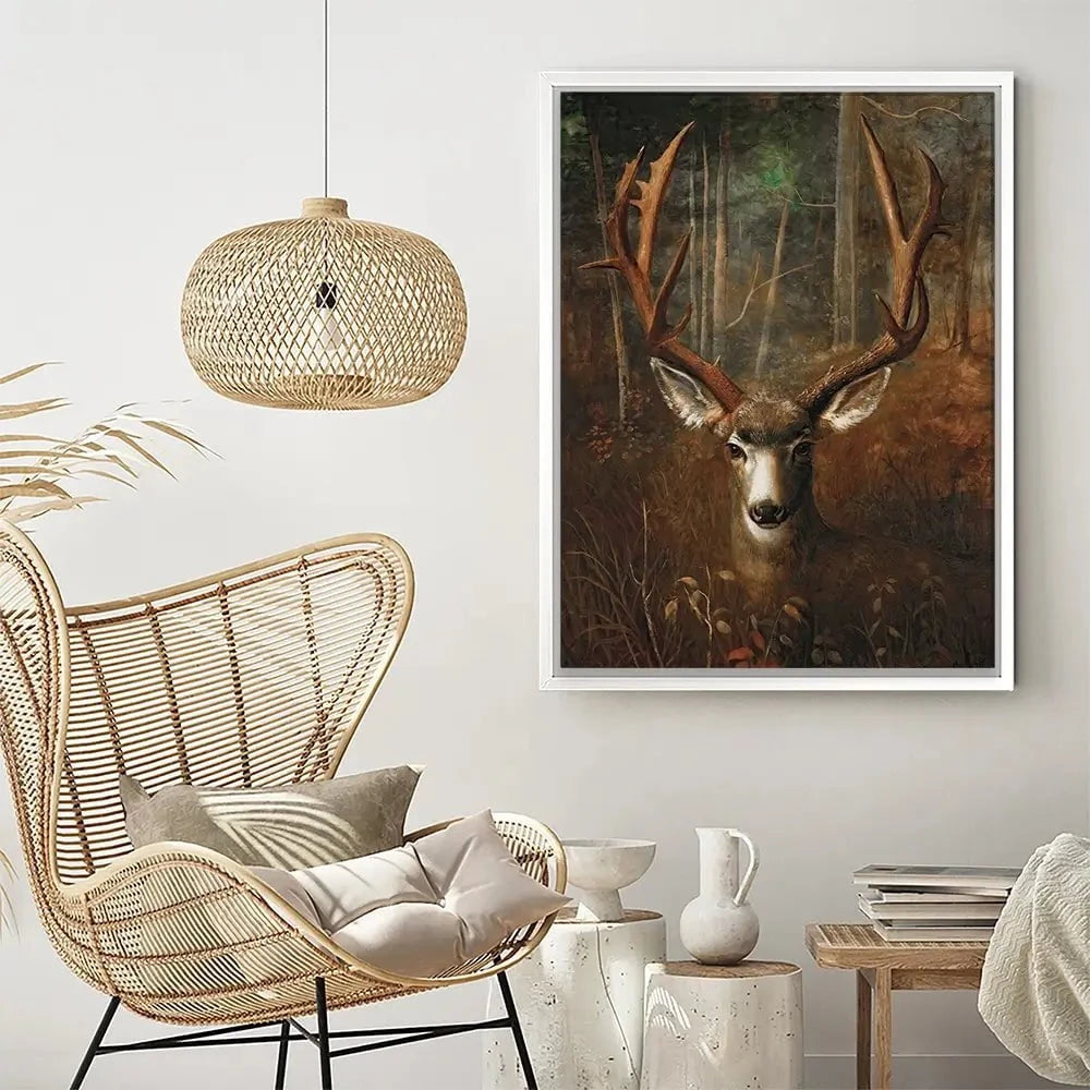 Deer In The Dark Canvas Print Deer In The Dark Canvas Print wall art product Arlington Prints - Independent