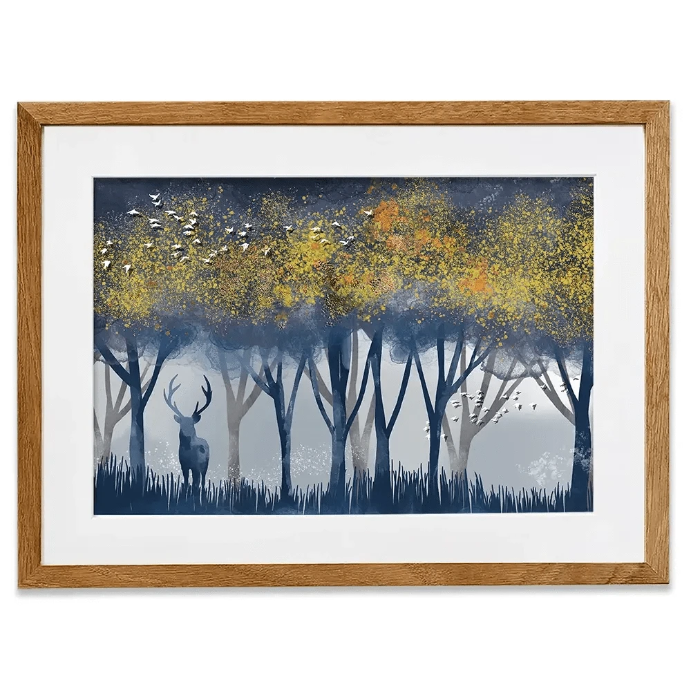 Deer In The Woods Framed Art Print Deer In The Woods Framed Art Print wall art product Independent