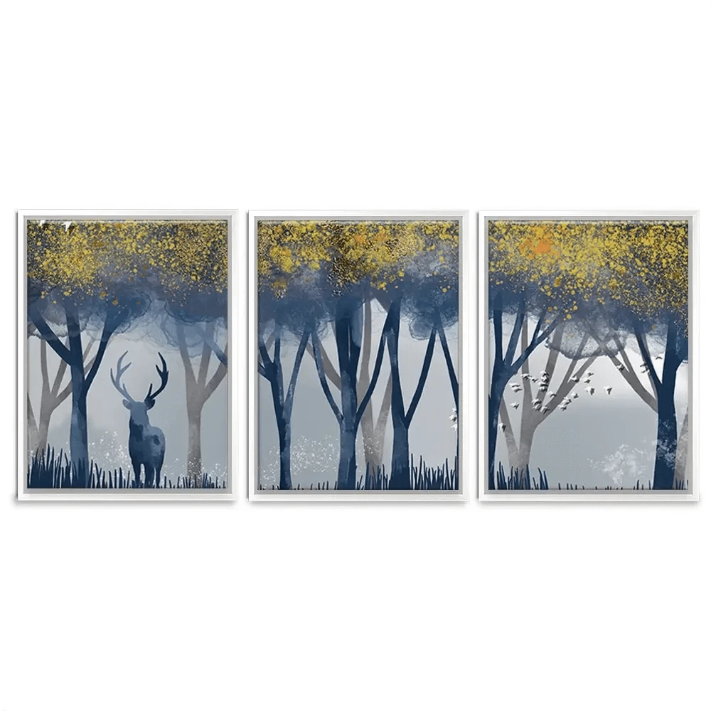 Deer In The Woods Trio Canvas Print Deer In The Woods Trio Canvas Print wall art product Independent
