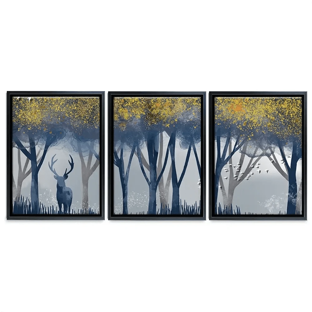 Deer In The Woods Trio Canvas Print Deer In The Woods Trio Canvas Print wall art product Independent