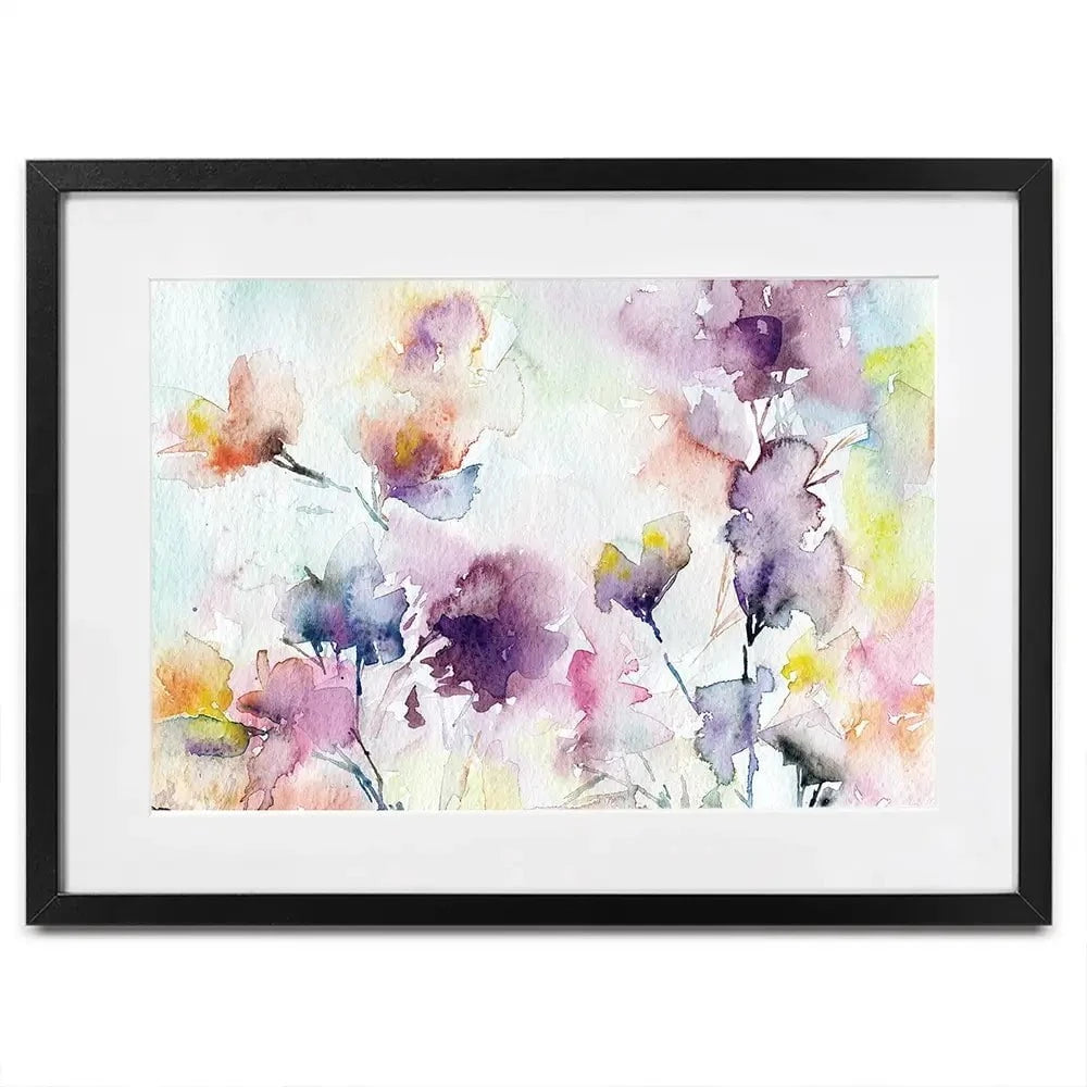 Delicate Floral Watercolour Framed Art Print Delicate Floral Watercolour Framed Art Print wall art product Oaurea / Shutterstock