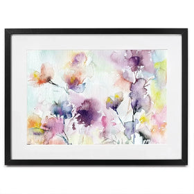 Delicate Floral Watercolour Framed Art Print Delicate Floral Watercolour Framed Art Print wall art product Oaurea / Shutterstock