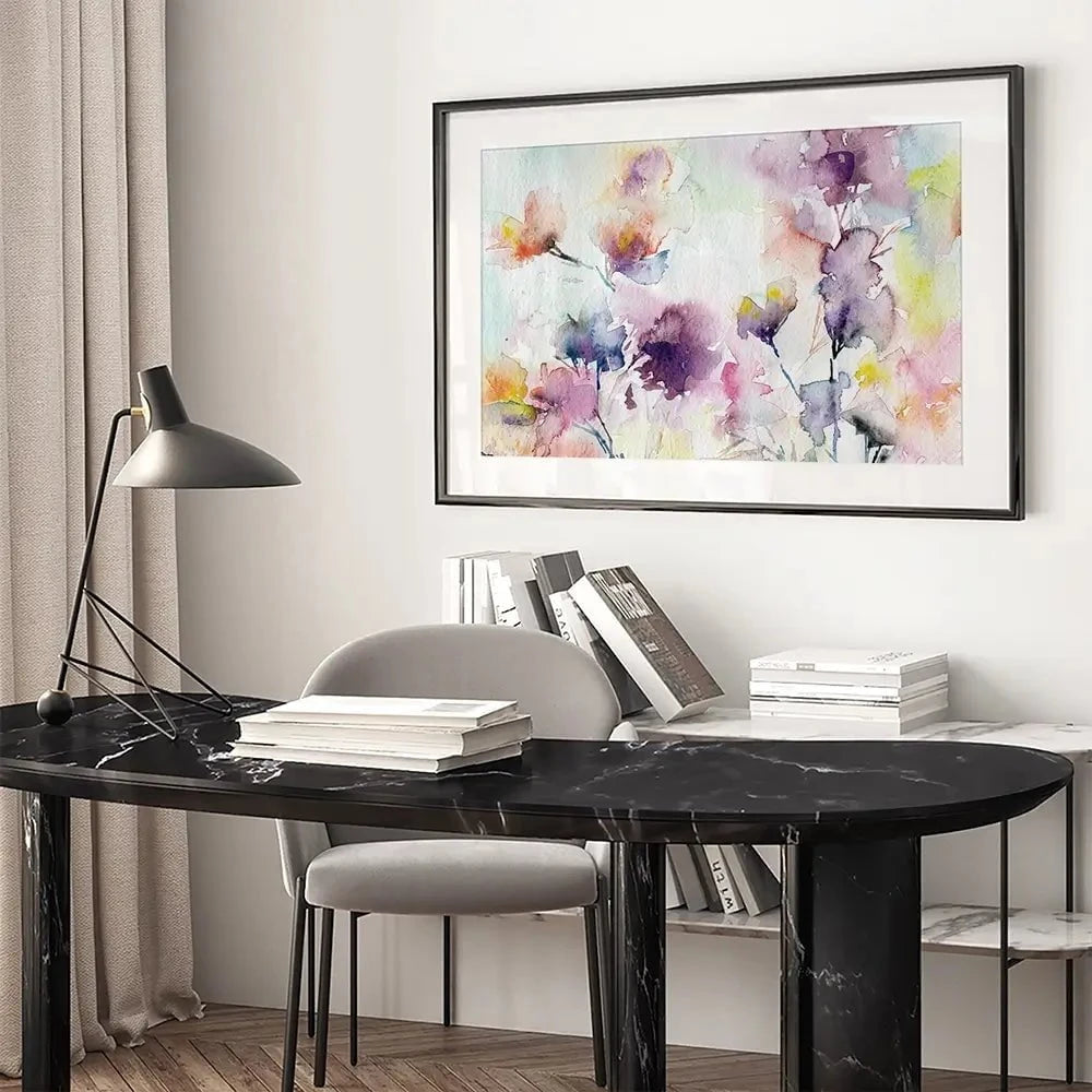 Delicate Floral Watercolour Framed Art Print Delicate Floral Watercolour Framed Art Print wall art product Oaurea / Shutterstock