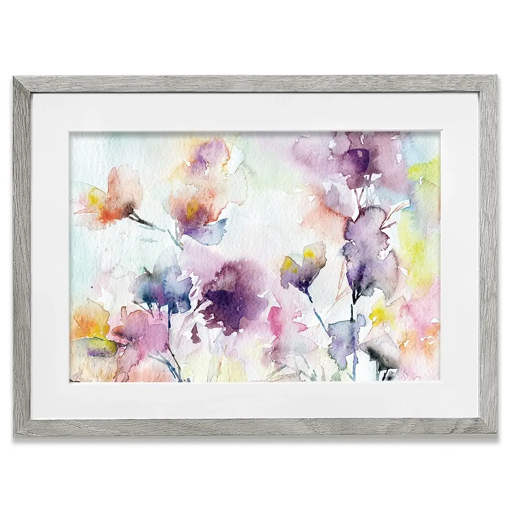 Delicate Floral Watercolour Framed Art Print Delicate Floral Watercolour Framed Art Print wall art product Oaurea / Shutterstock