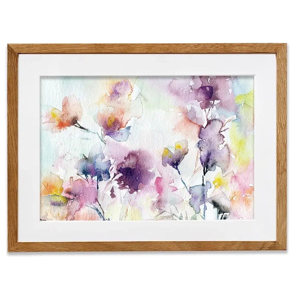 Delicate Floral Watercolour Framed Art Print Delicate Floral Watercolour Framed Art Print wall art product Oaurea / Shutterstock