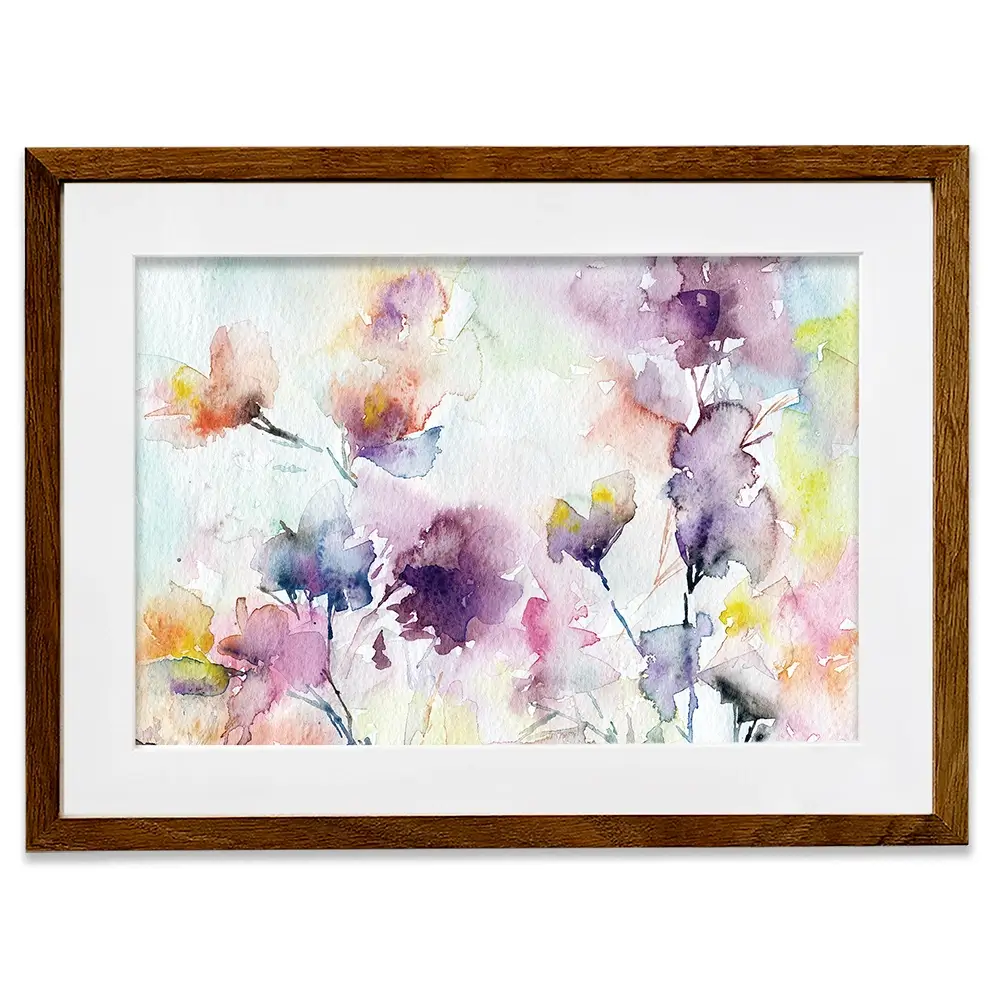 Delicate Floral Watercolour Framed Art Print Delicate Floral Watercolour Framed Art Print wall art product Oaurea / Shutterstock